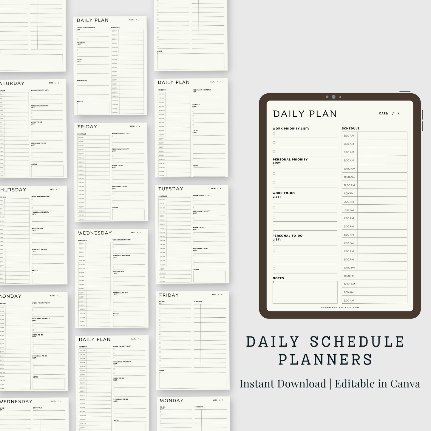 Organize Your Days: Daily Scheduling Planner for Effortless Time Management