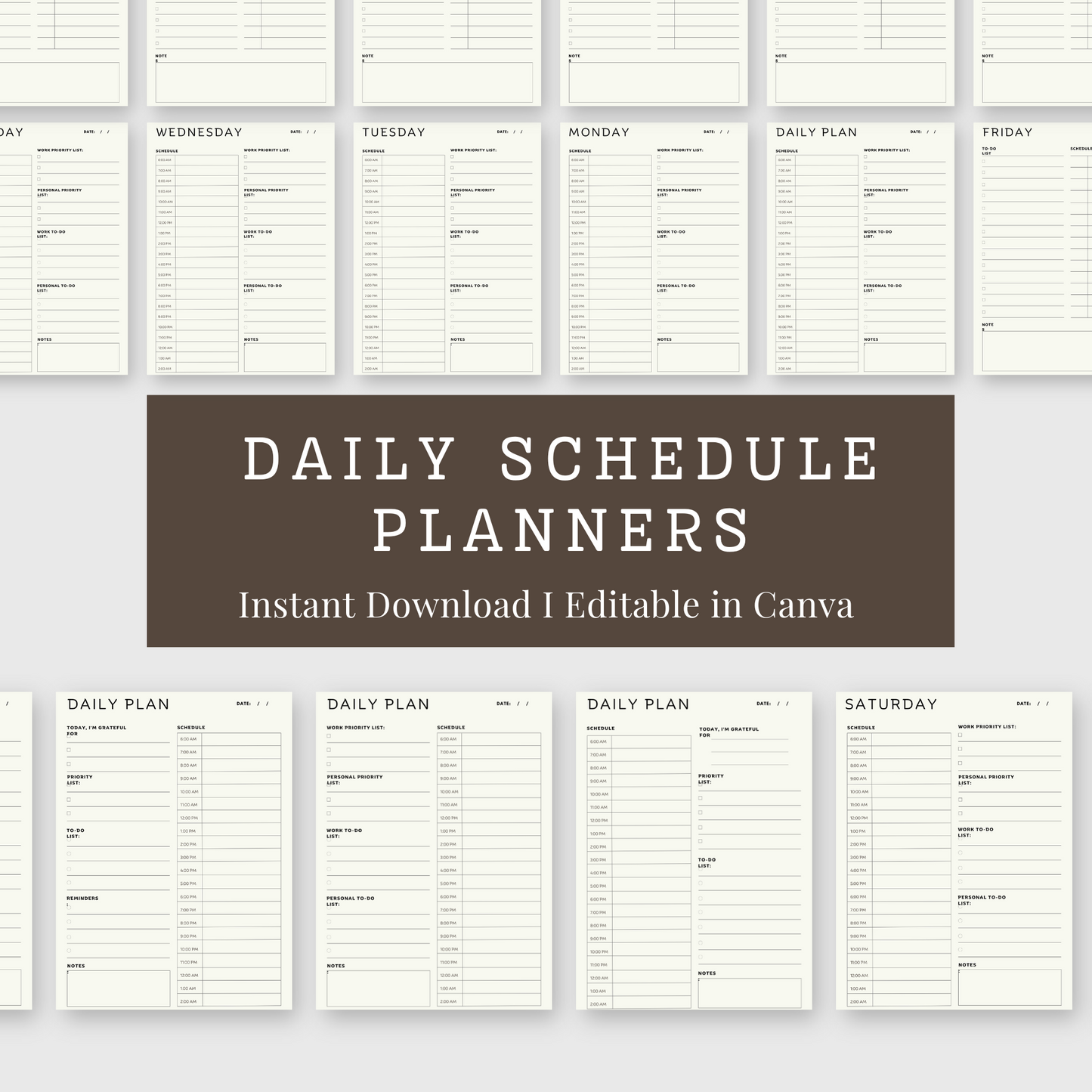 Organize Your Days: Daily Scheduling Planner for Effortless Time Management