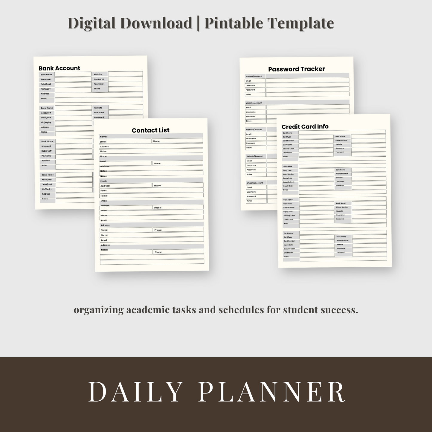 Organize Your Days: Daily Scheduling Planner for Effortless Time Management