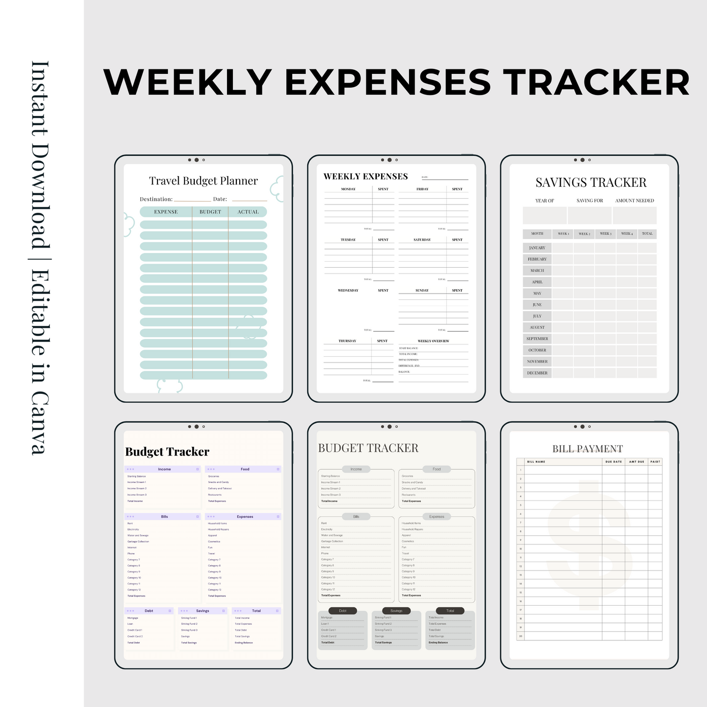 Stay on Top of Your Budget with Our Weekly Expenses Tracker