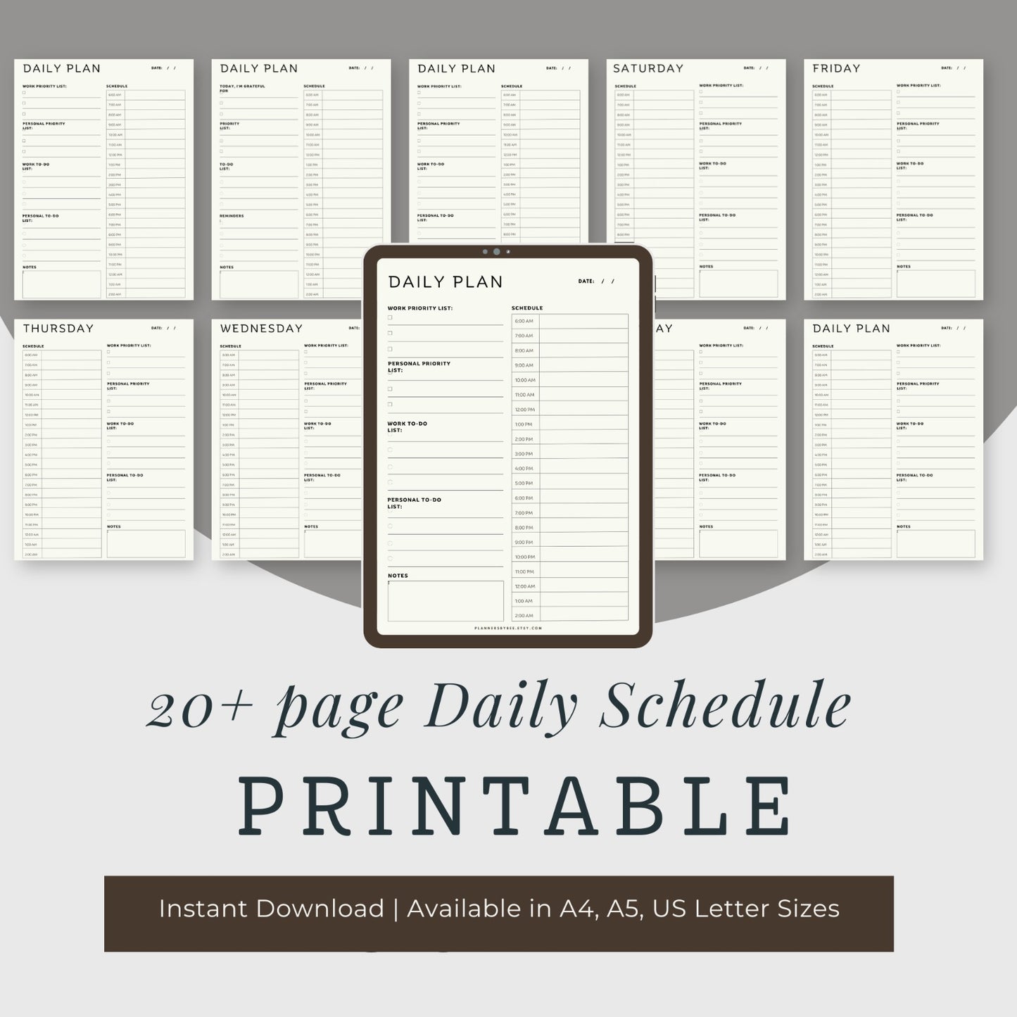 Organize Your Days: Daily Scheduling Planner for Effortless Time Management