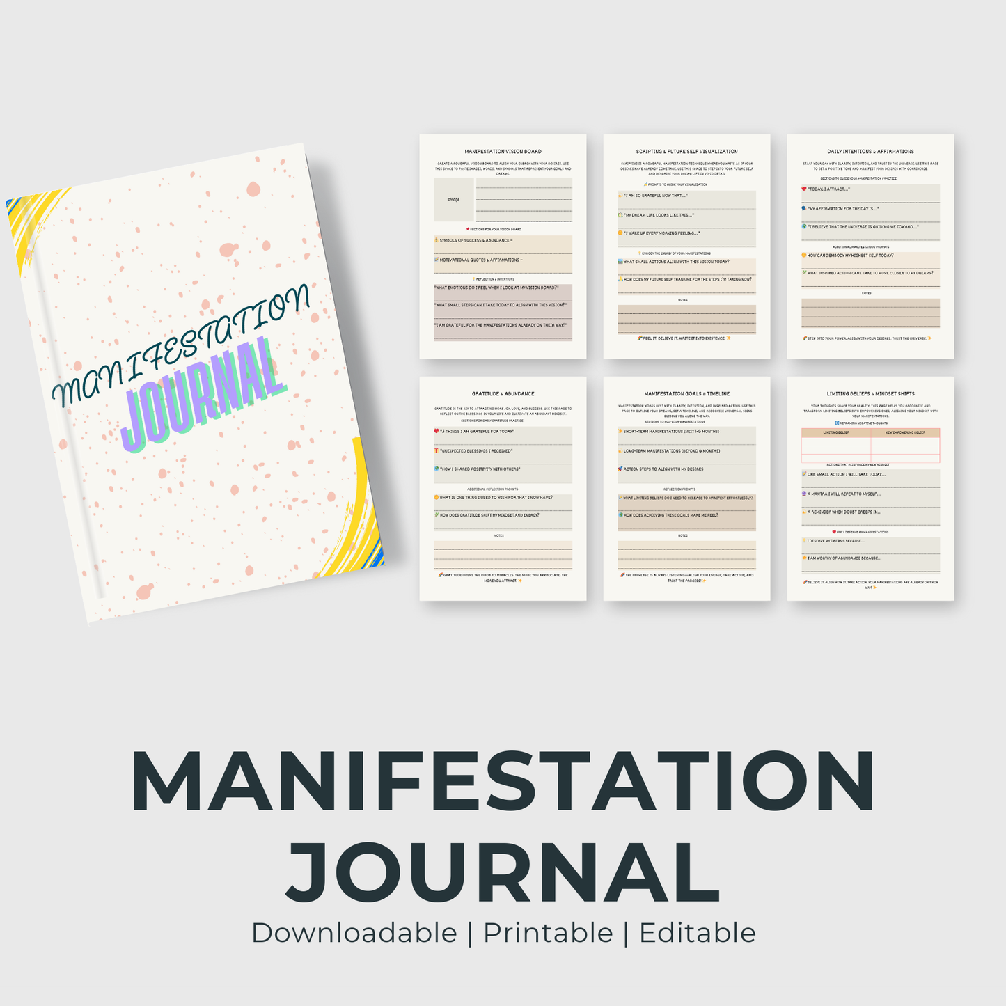Unlock Your Goals with Our Manifestation Journal – Your Path to Abundance and Clarity