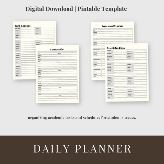 Organize Your Days: Daily Scheduling Planner for Effortless Time Management