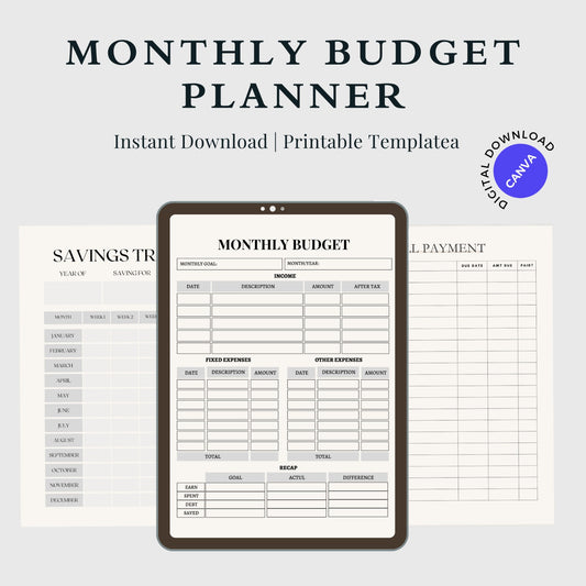 Organize Your Finances with Our Monthly Budget Planner

