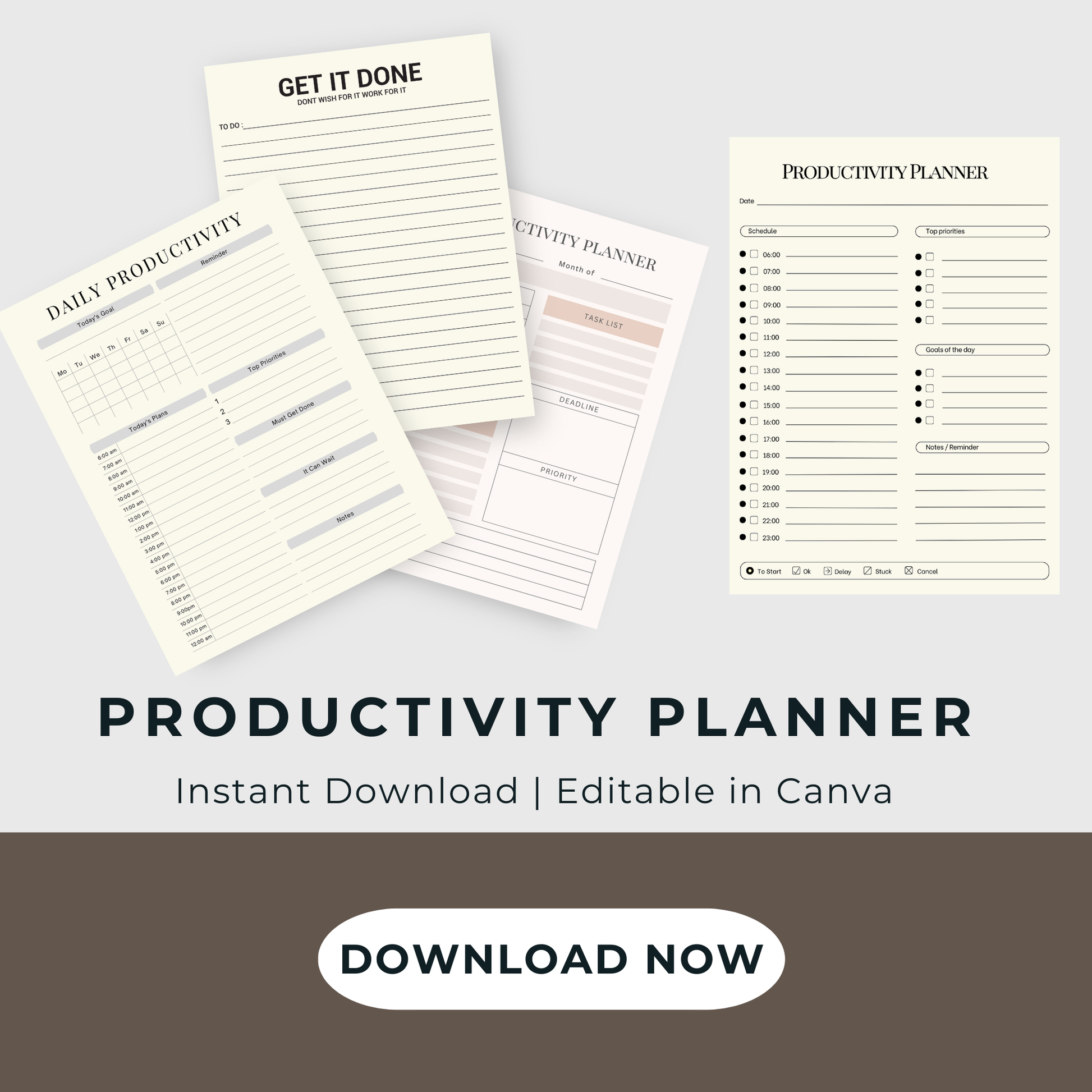 Stay Organized and Achieve More with Our Productivity Planner

