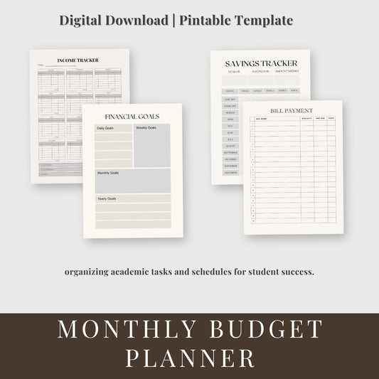 Organize Your Finances with Our Monthly Budget Planner