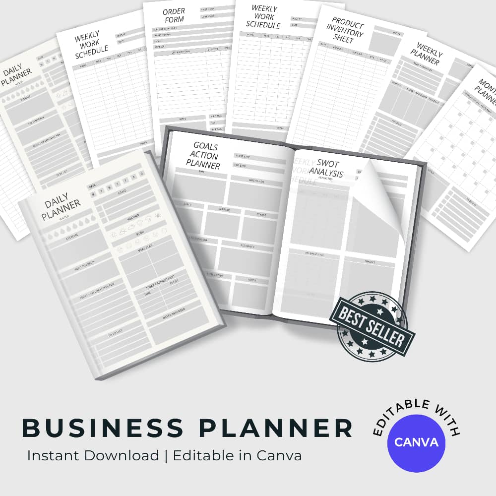 Stay organized and achieve your goals with our Business Planner.