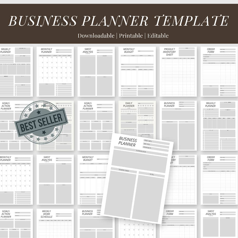 Stay organized and achieve your goals with our Business Planner.